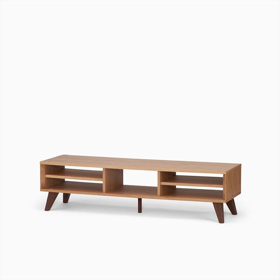 KUUM Linear Wood Low Board W1600 Natural_Wooden legs クーム リニアウッド ローボード