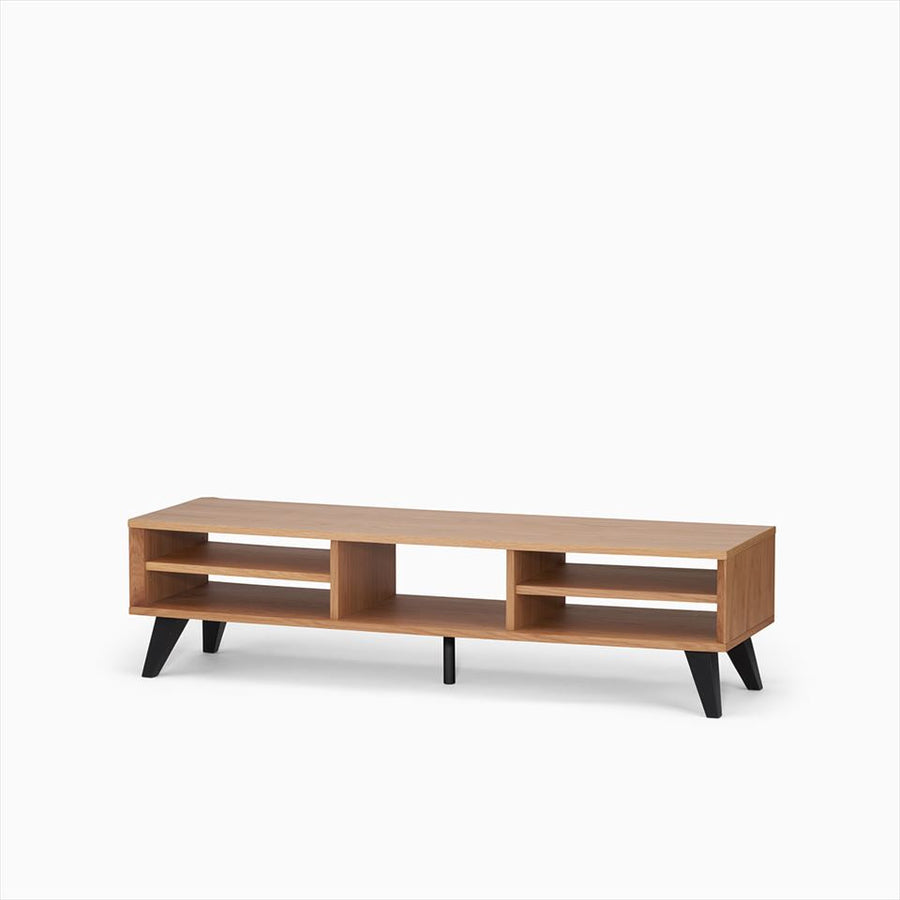 KUUM Linear Wood Low Board W1600 Natural_Wooden legs クーム リニアウッド ローボード