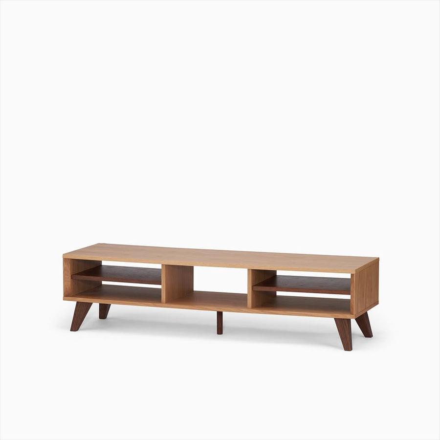 KUUM Linear Wood Low Board W1600 Natural_Wooden legs クーム リニアウッド ローボード