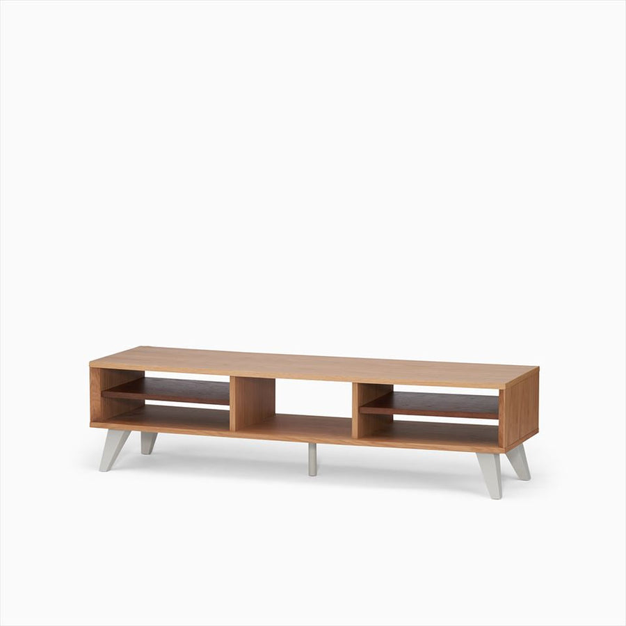 KUUM Linear Wood Low Board W1600 Natural_Wooden legs クーム リニアウッド ローボード