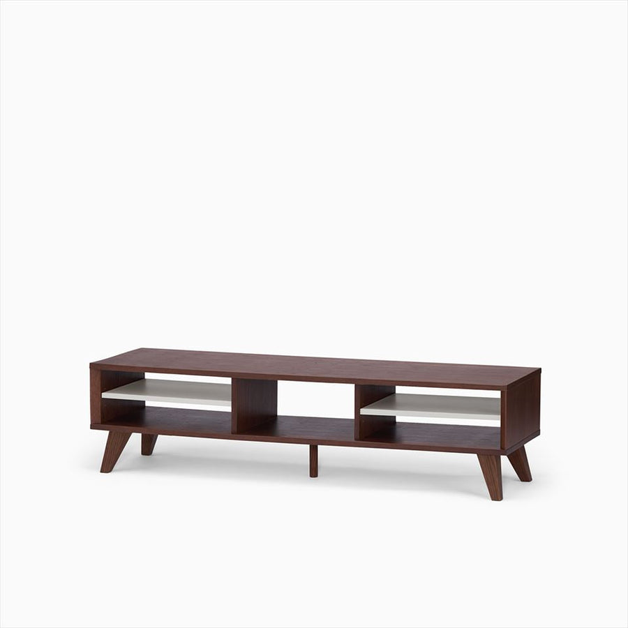 KUUM Linear Wood Low Board W1600 Brown_Wooden legs クーム リニアウッド ローボード