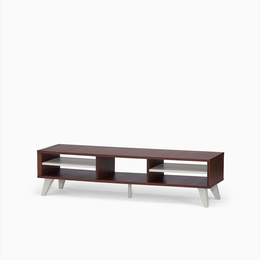 KUUM Linear Wood Low Board W1600 Brown_Wooden legs クーム リニアウッド ローボード