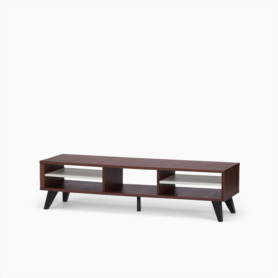 KUUM Linear Wood Low Board W1600 Brown_Wooden legs クーム リニアウッド ローボード