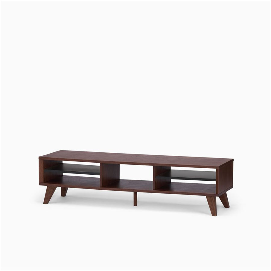 KUUM Linear Wood Low Board W1600 Brown_Wooden legs クーム リニアウッド ローボード