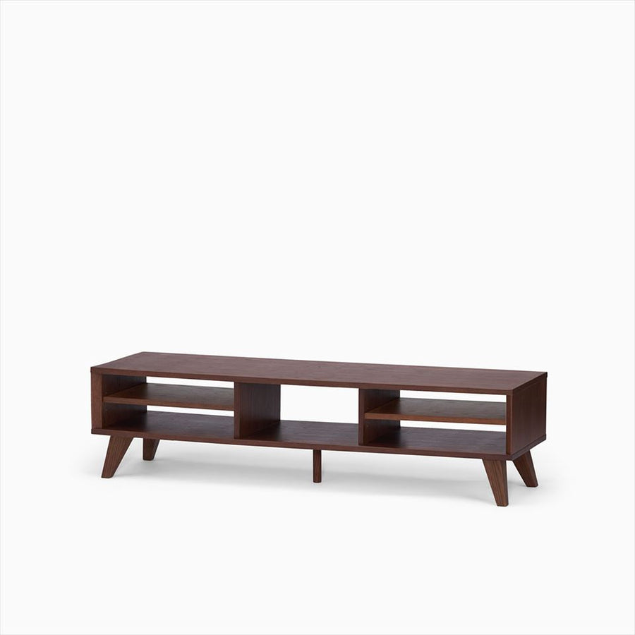 KUUM Linear Wood Low Board W1600 Brown_Wooden legs クーム リニアウッド ローボード