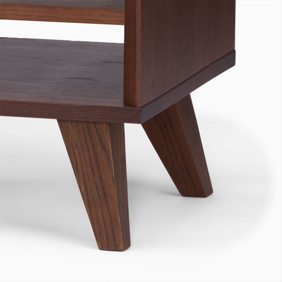 KUUM Linear Wood Low Board W1600 Brown_Wooden legs クーム リニアウッド ローボード