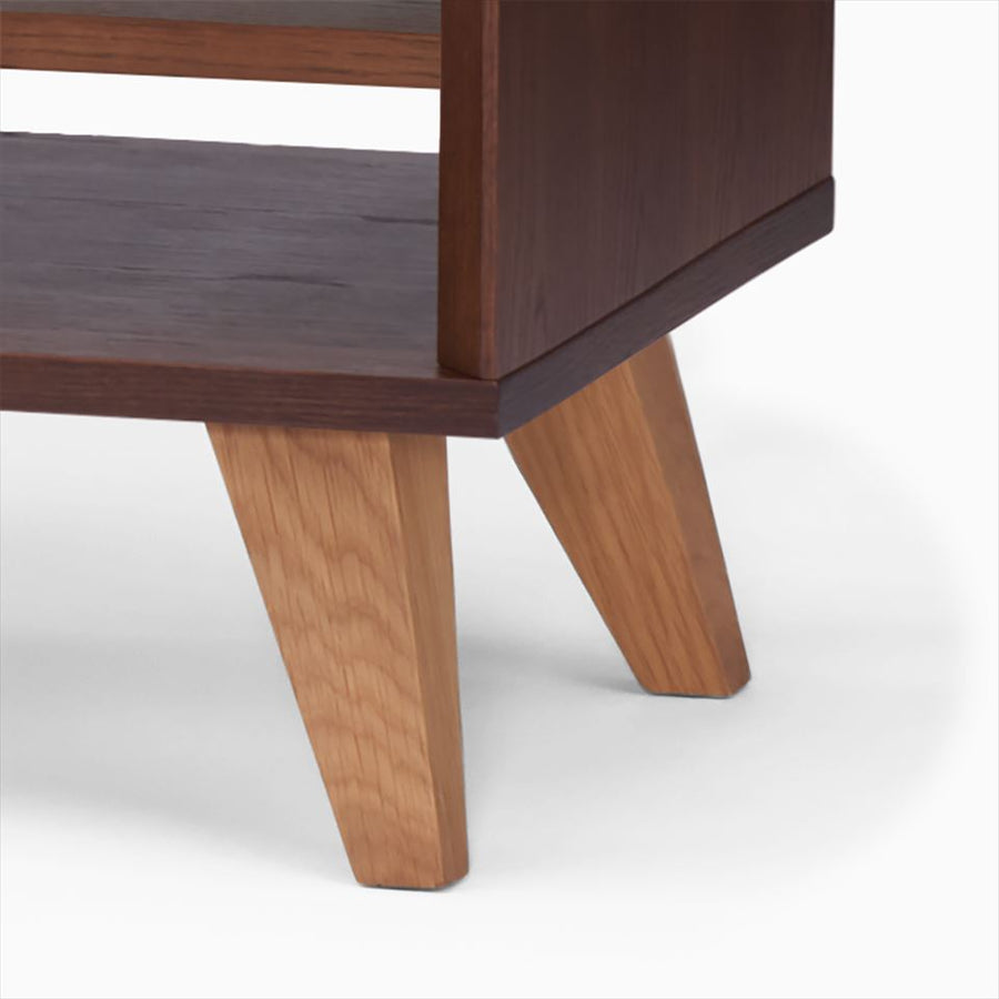 KUUM Linear Wood Low Board W1600 Brown_Wooden legs クーム リニアウッド ローボード