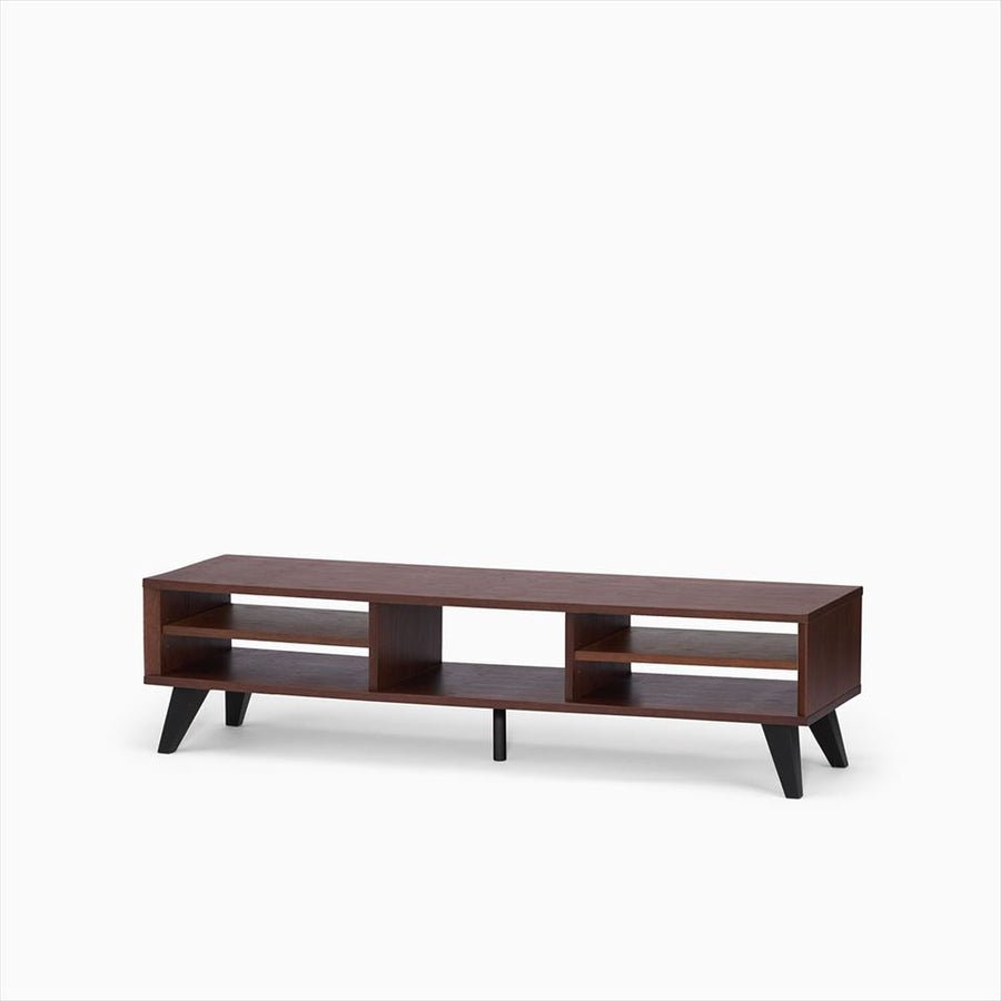 KUUM Linear Wood Low Board W1600 Brown_Wooden legs クーム リニアウッド ローボード
