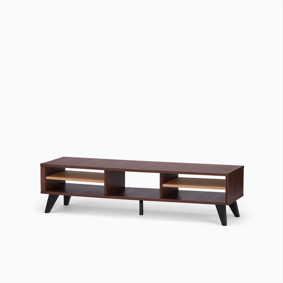 KUUM Linear Wood Low Board W1600 Brown_Wooden legs クーム リニアウッド ローボード