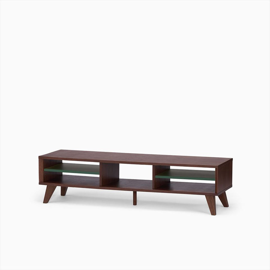KUUM Linear Wood Low Board W1600 Brown_Wooden legs クーム リニアウッド ローボード