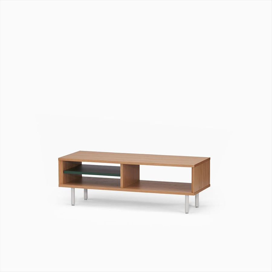 KUUM Linear Wood Low Board W1200 Natural_Steel legs クーム リニアウッド ローボード