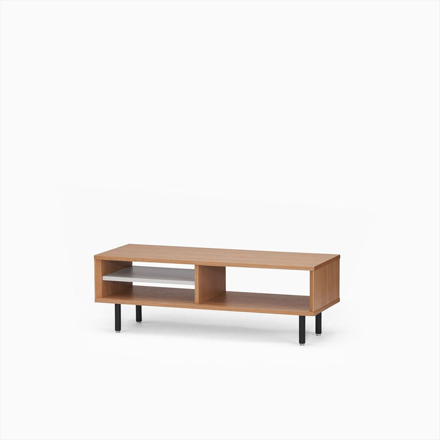 KUUM Linear Wood Low Board W1200 Natural_Steel legs クーム リニアウッド ローボード
