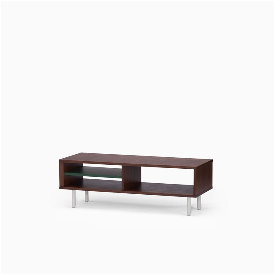 KUUM Linear Wood Low Board W1200 Brown_Steel legs クーム リニアウッド ローボード