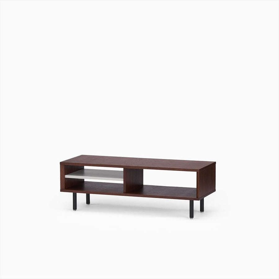 KUUM Linear Wood Low Board W1200 Brown_Steel legs クーム リニアウッド ローボード