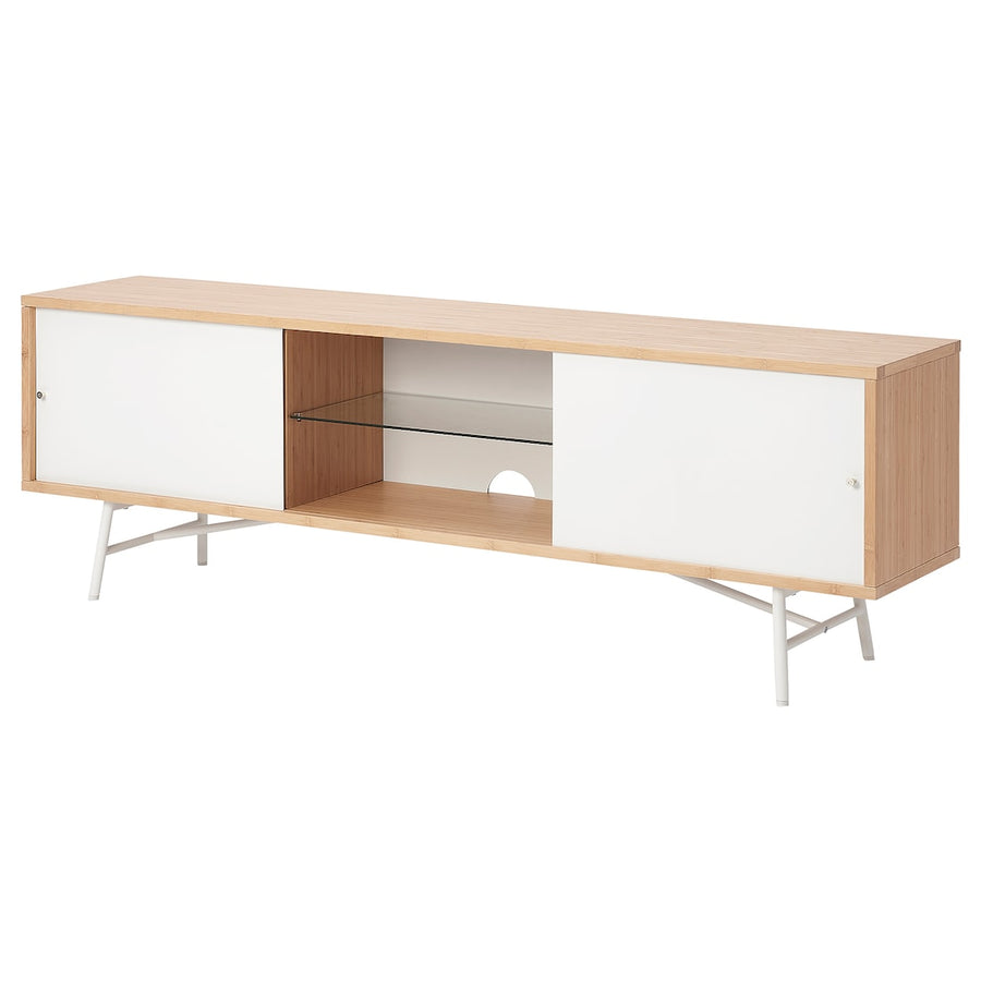 SVENARUM TV stand with sliding doors