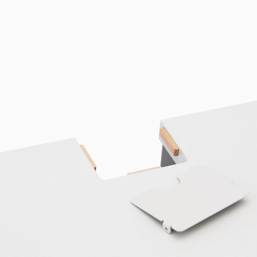 KUUM Desk Table W1200×D600 メラミングレーホワイト クーム テーブル
