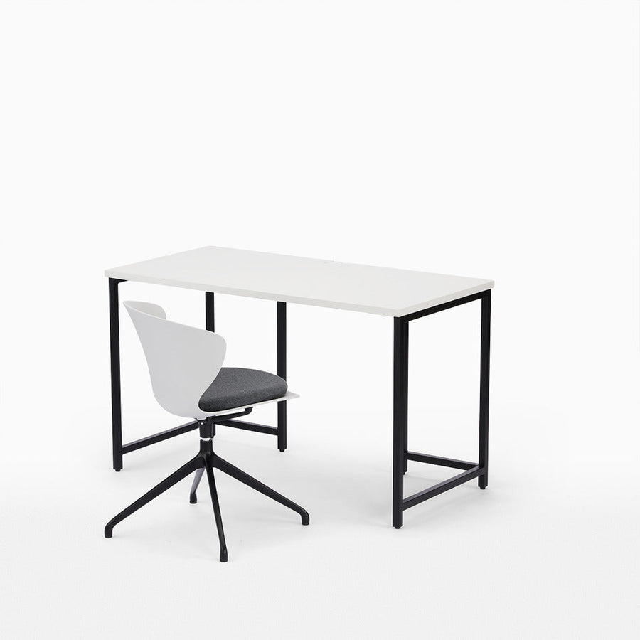 KUUM Desk Table W1200×D600 メラミングレーホワイト クーム テーブル