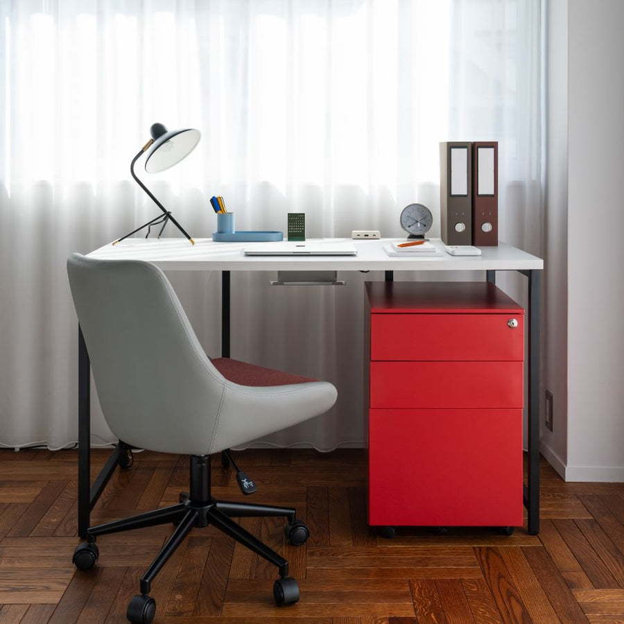 KUUM Desk Table W1200×D600 メラミングレーホワイト クーム テーブル