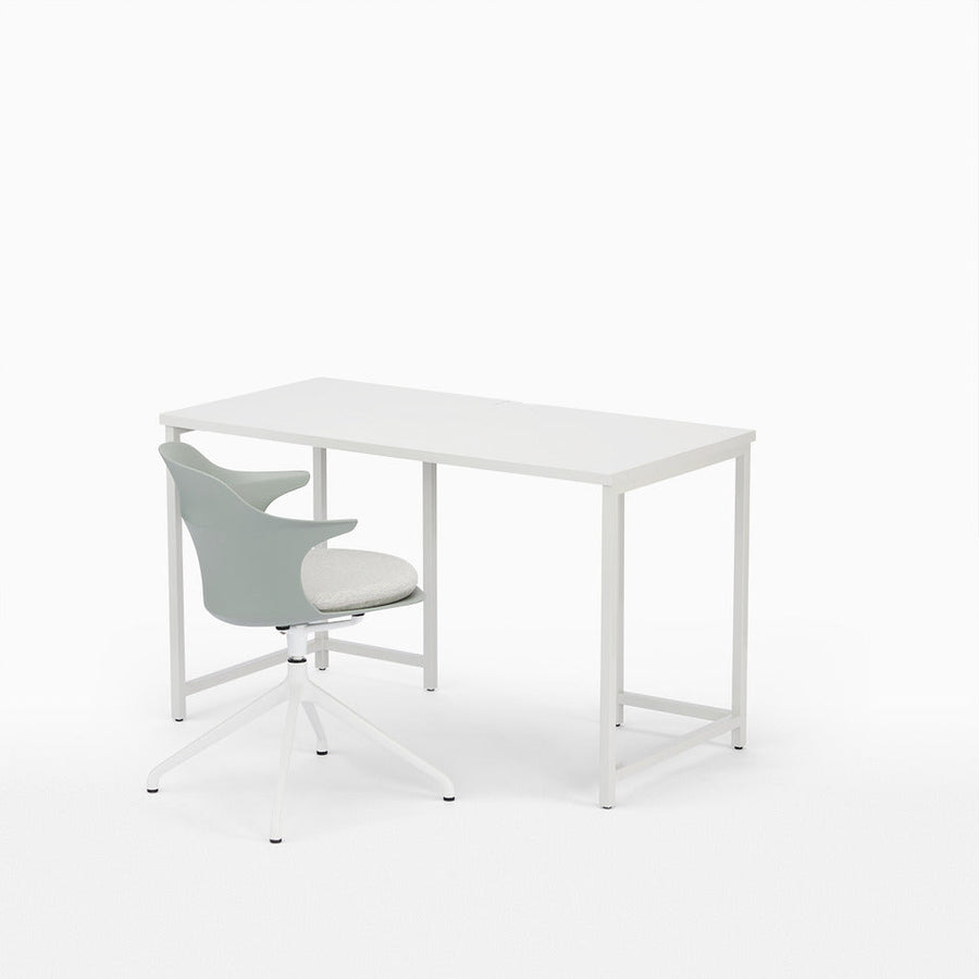 KUUM Desk Table W1200×D600 メラミングレーホワイト クーム テーブル