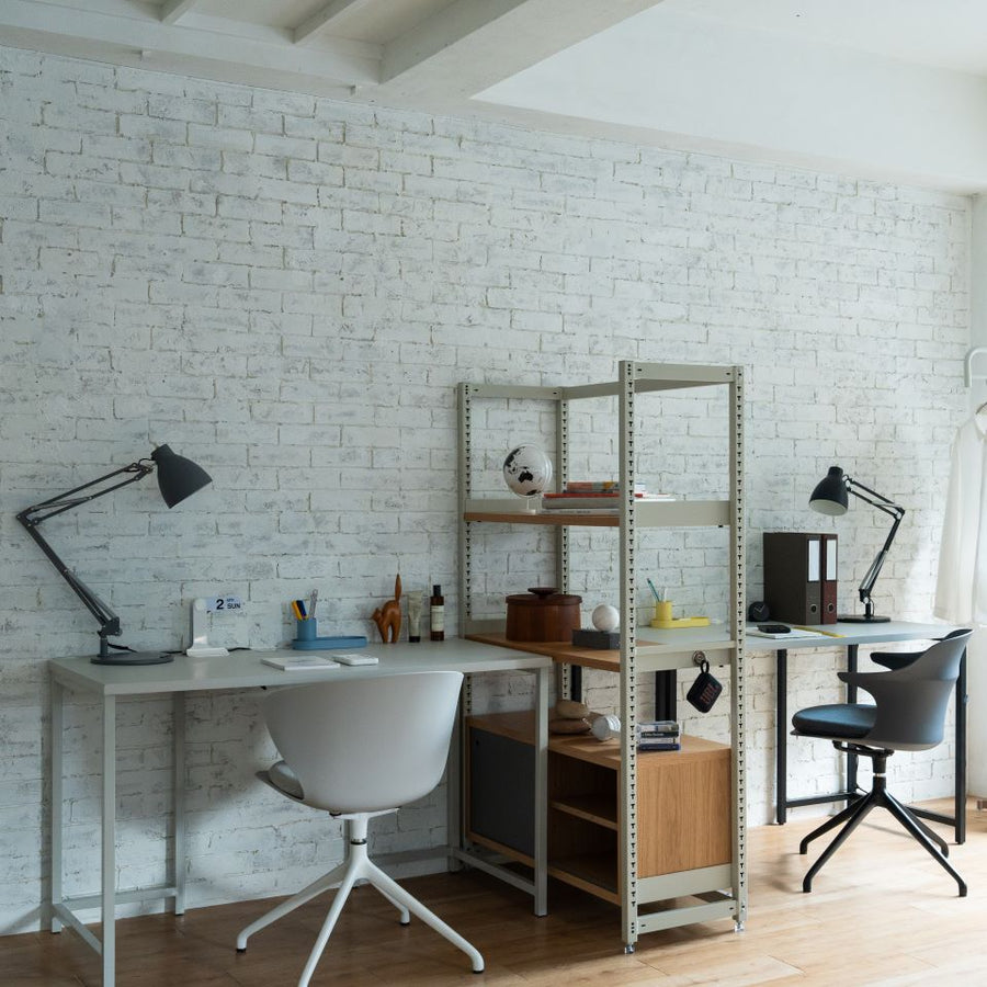 KUUM Desk Table W1200×D600 メラミングレーホワイト クーム テーブル