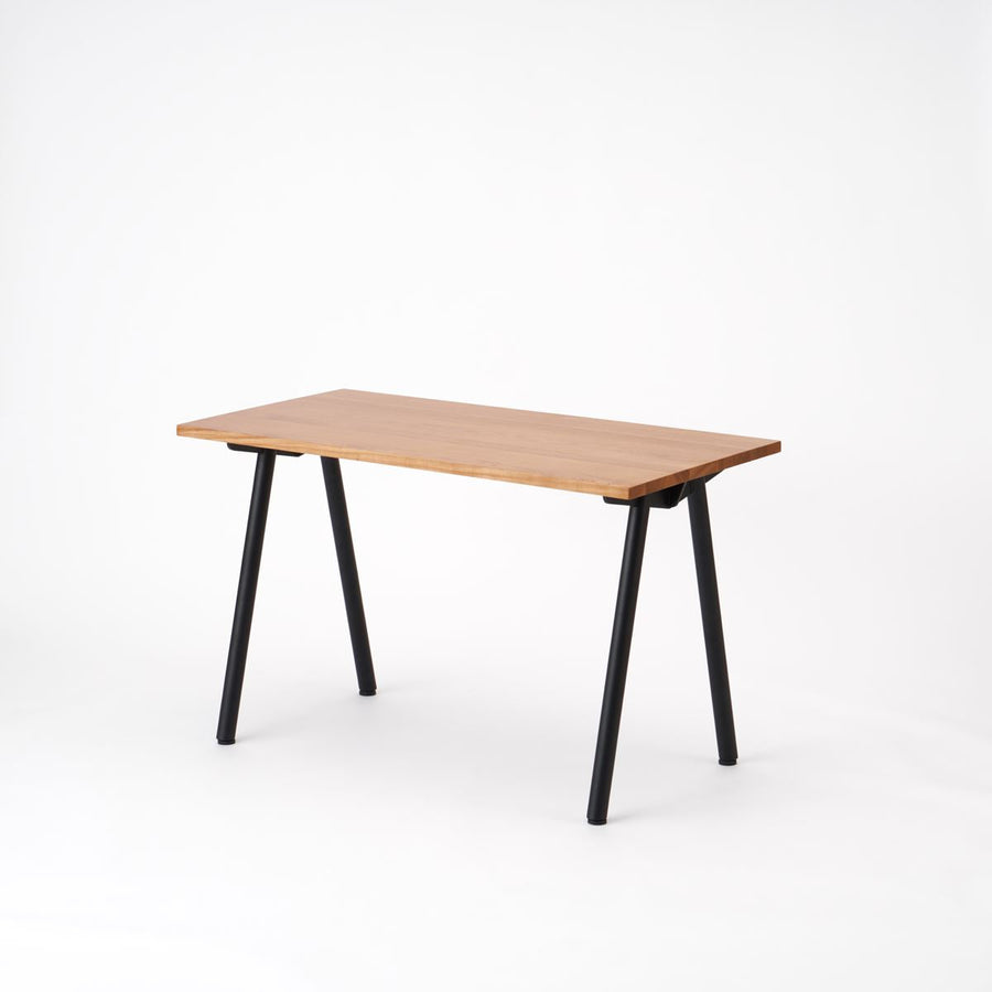 KUUM Table W1200×D600 アッシュ無垢材ナチュラル 鉄脚 V