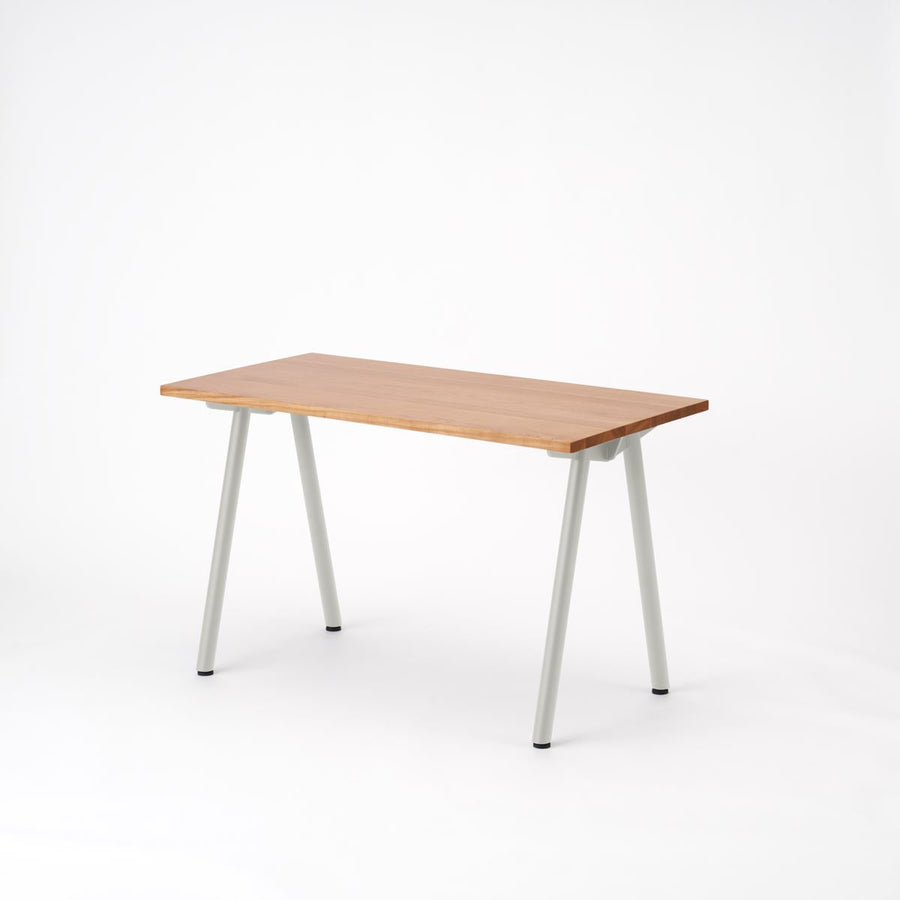 KUUM Table W1200×D600 アッシュ無垢材ナチュラル 鉄脚 V