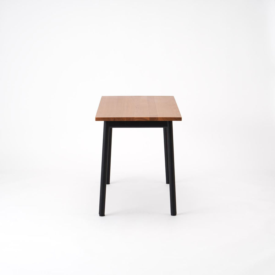KUUM Table W1200×D600 アッシュ無垢材ナチュラル 鉄脚 U