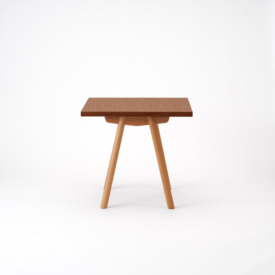KUUM Table W800×D800 オーク突板ブラウン 木脚 V