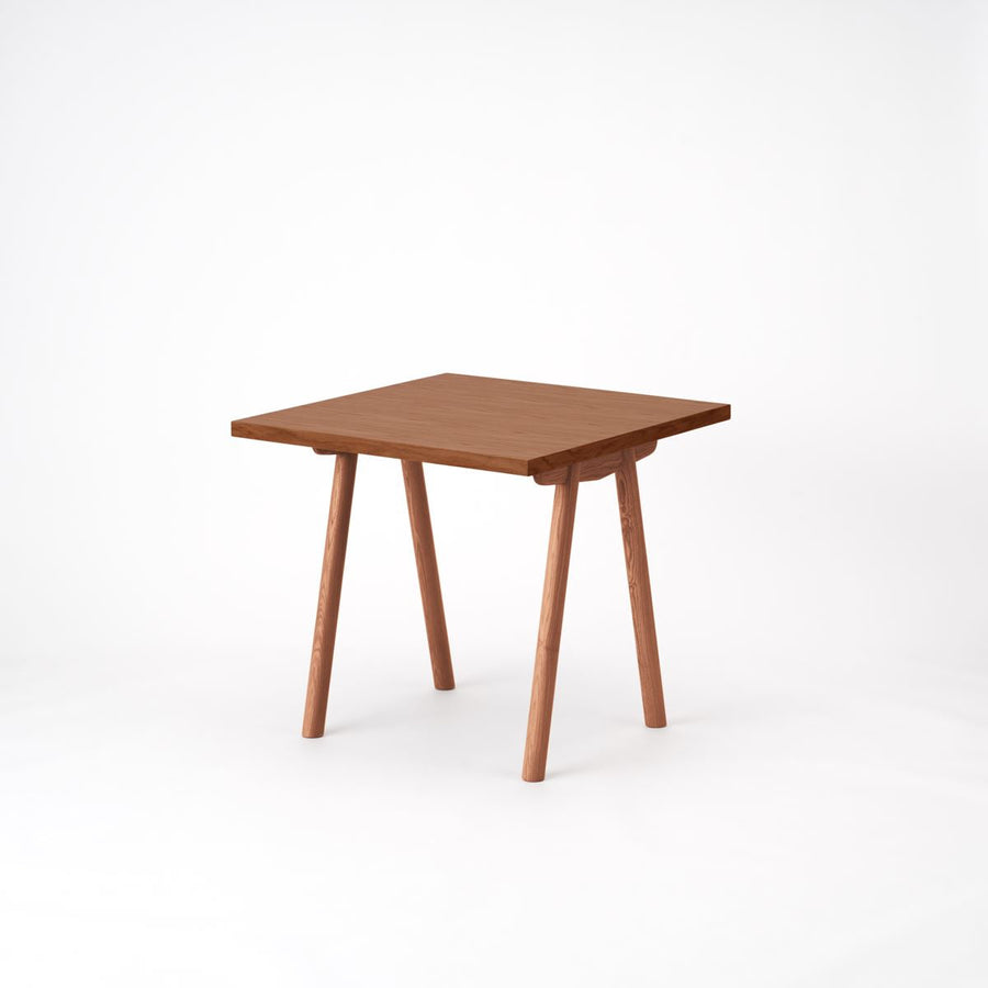 KUUM Table W800×D800 オーク突板ブラウン 木脚 V