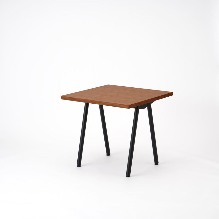 KUUM Table W800×D800 オーク突板ブラウン 鉄脚 V