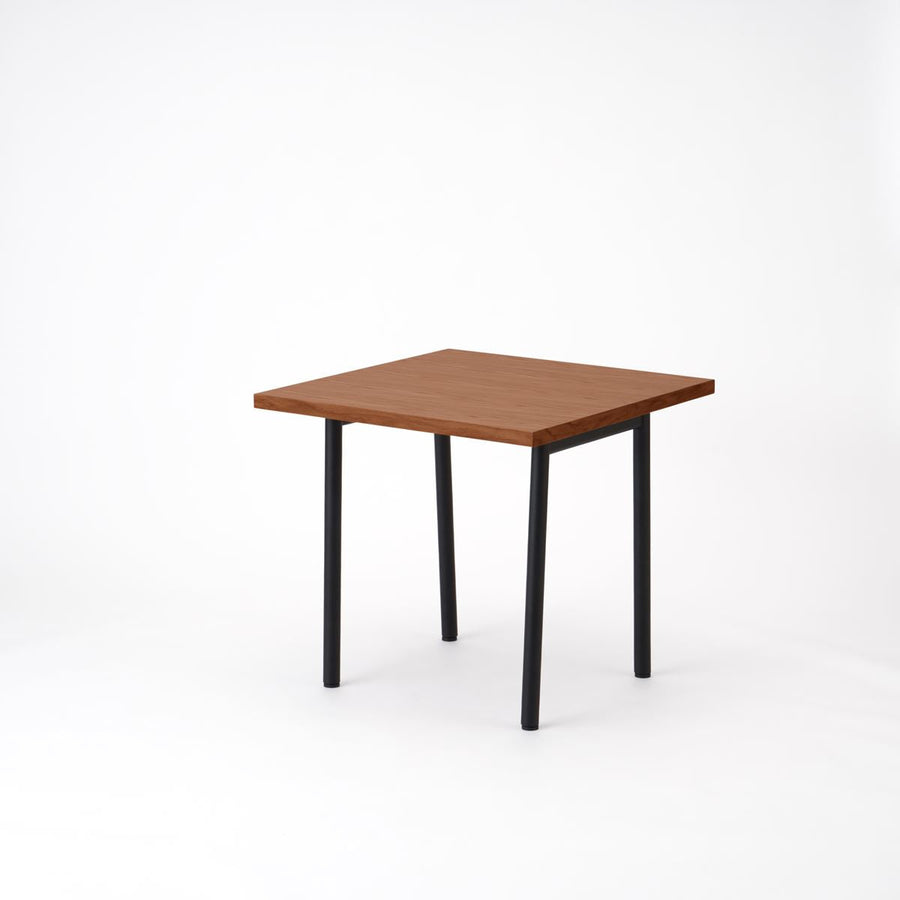 KUUM Table W800×D800 オーク突板ブラウン 鉄脚 U