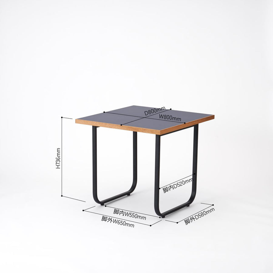 KUUM Table メラミンネイビー 2人掛けダイニングセットA クーム テーブル