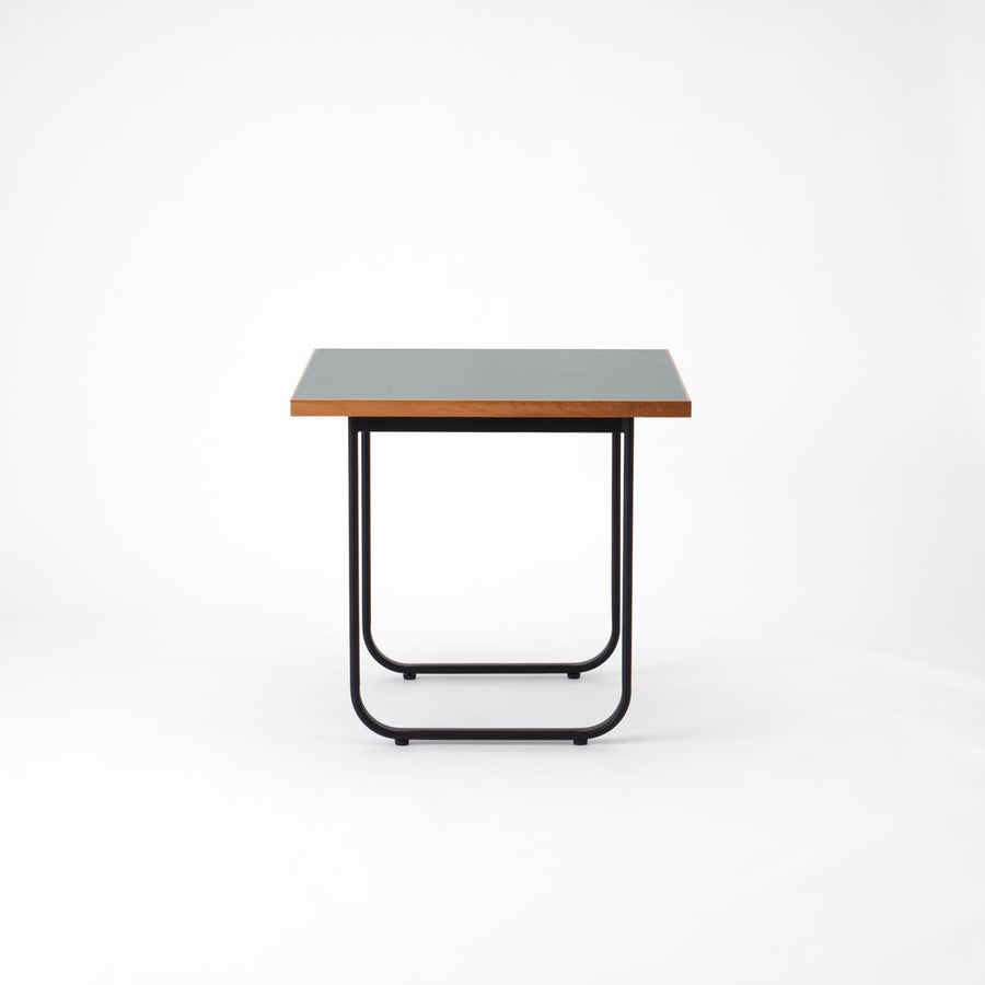 KUUM Table W800×D800 メラミングレー 鉄脚オーバル