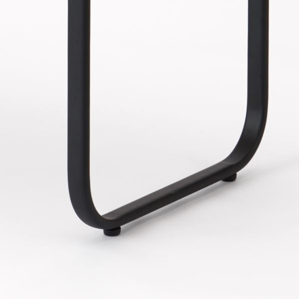KUUM Table W800×D800 メラミングレー 鉄脚オーバル