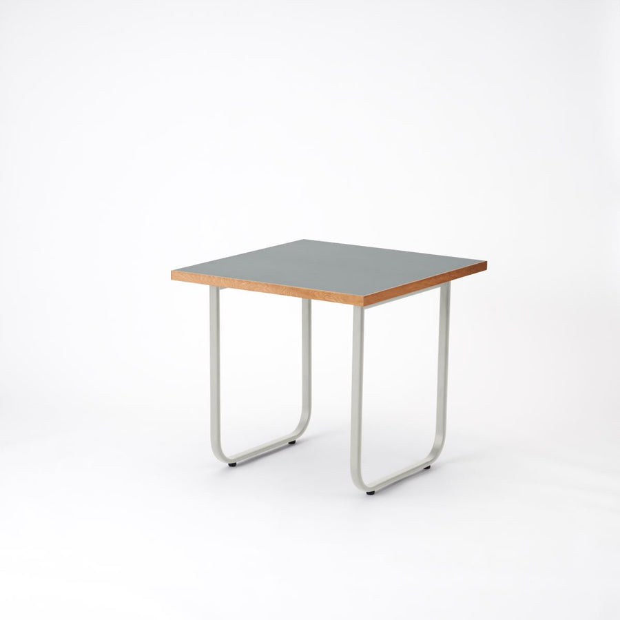 KUUM Table W800×D800 メラミングレー 鉄脚オーバル