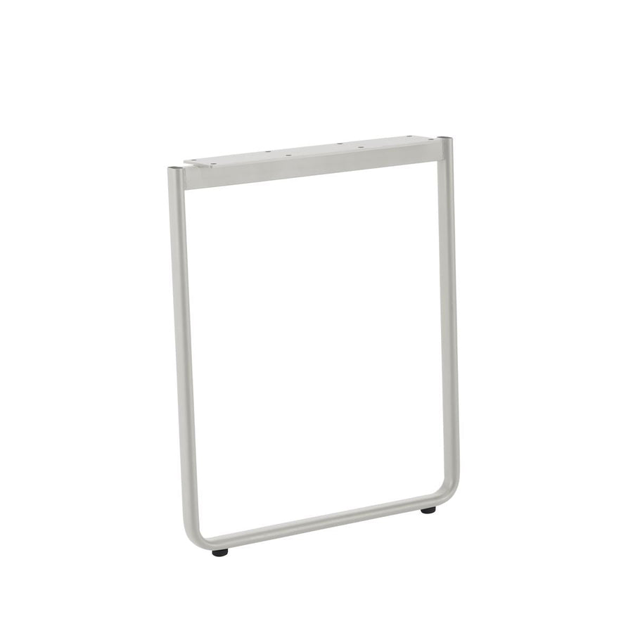 KUUM Table W800×D800 メラミングレー 鉄脚オーバル