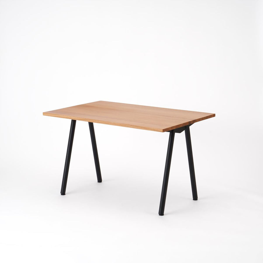 KUUM Table W1200×D800 アッシュ無垢材ナチュラル 鉄脚 V