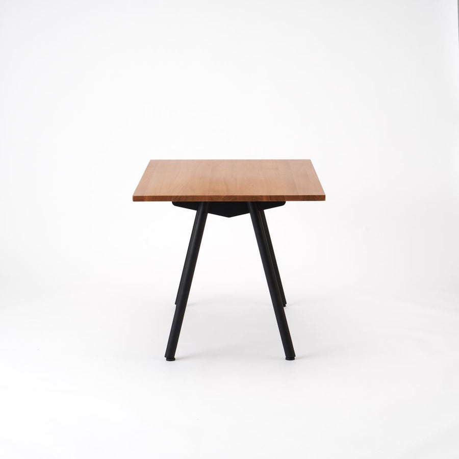 KUUM Table W1200×D800 アッシュ無垢材ナチュラル 鉄脚 V