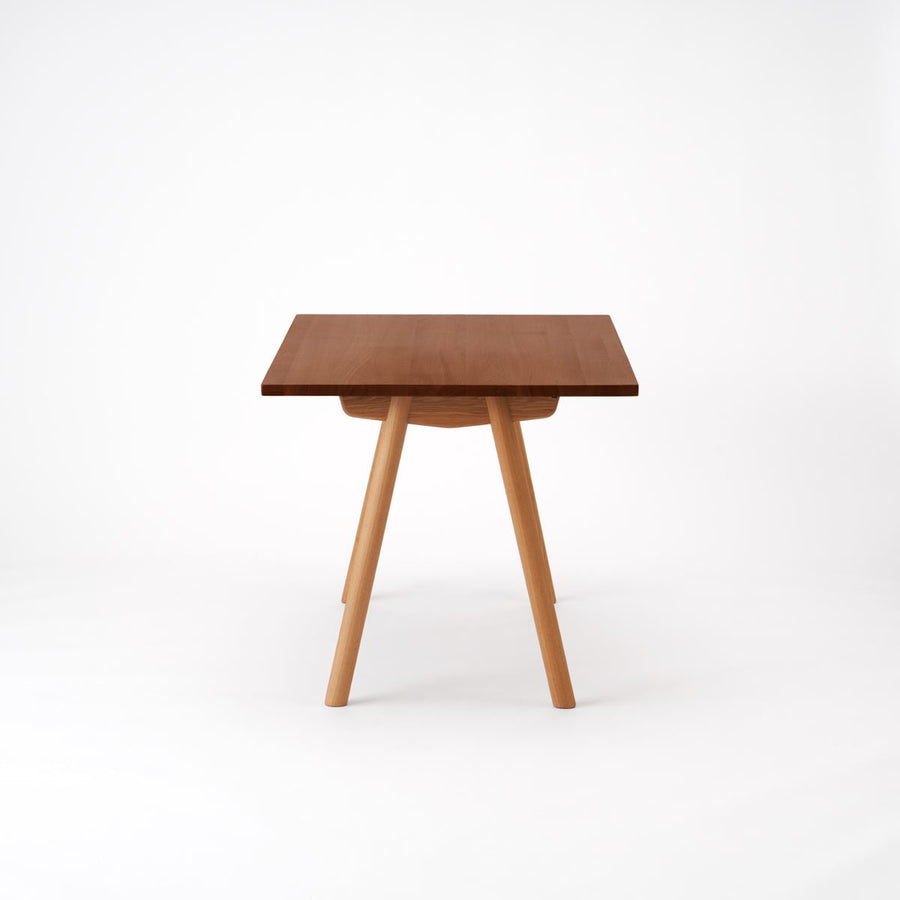 KUUM Table W1200×D800 アッシュ無垢材ブラウン 木脚 V