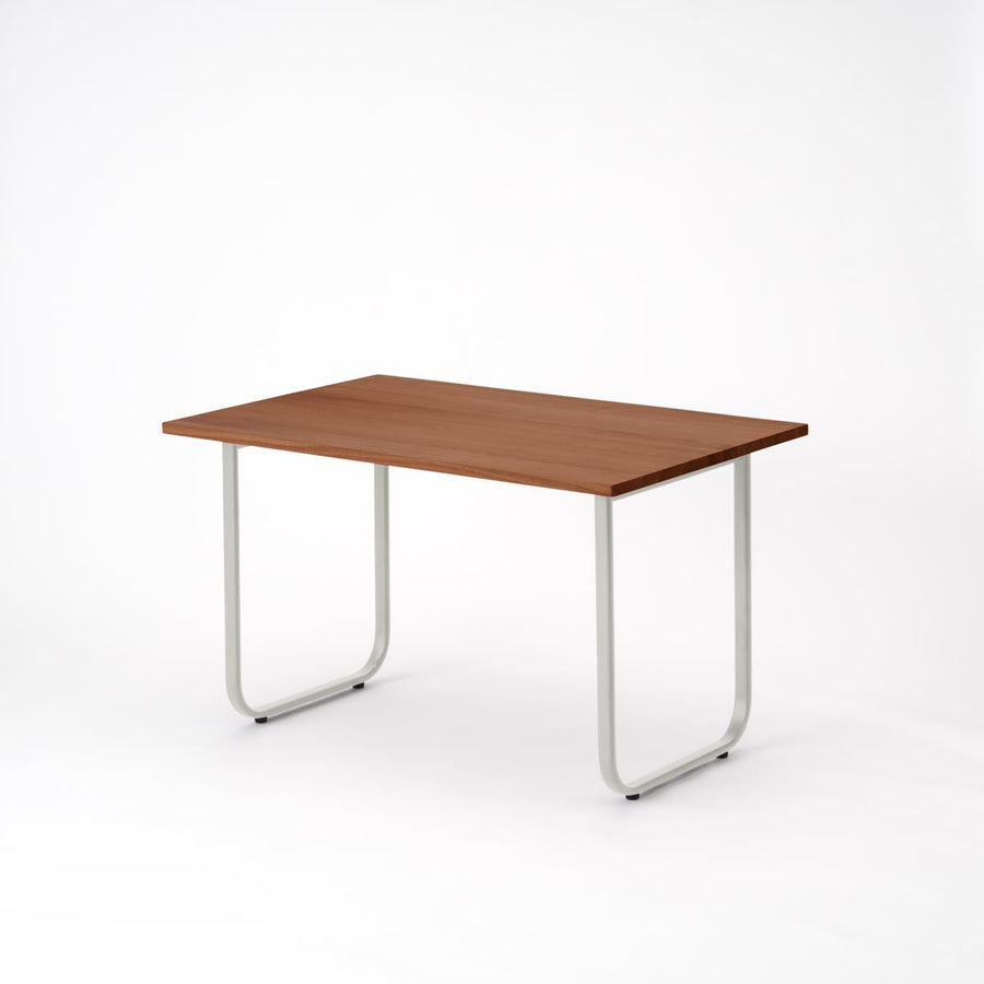 KUUM Table W1200×D800 アッシュ無垢材ブラウン 鉄脚オーバル
