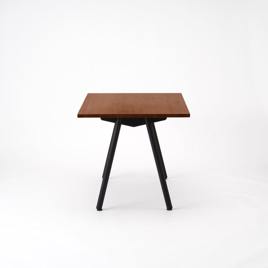 KUUM Table W1200×D800 アッシュ無垢材ブラウン 鉄脚 V