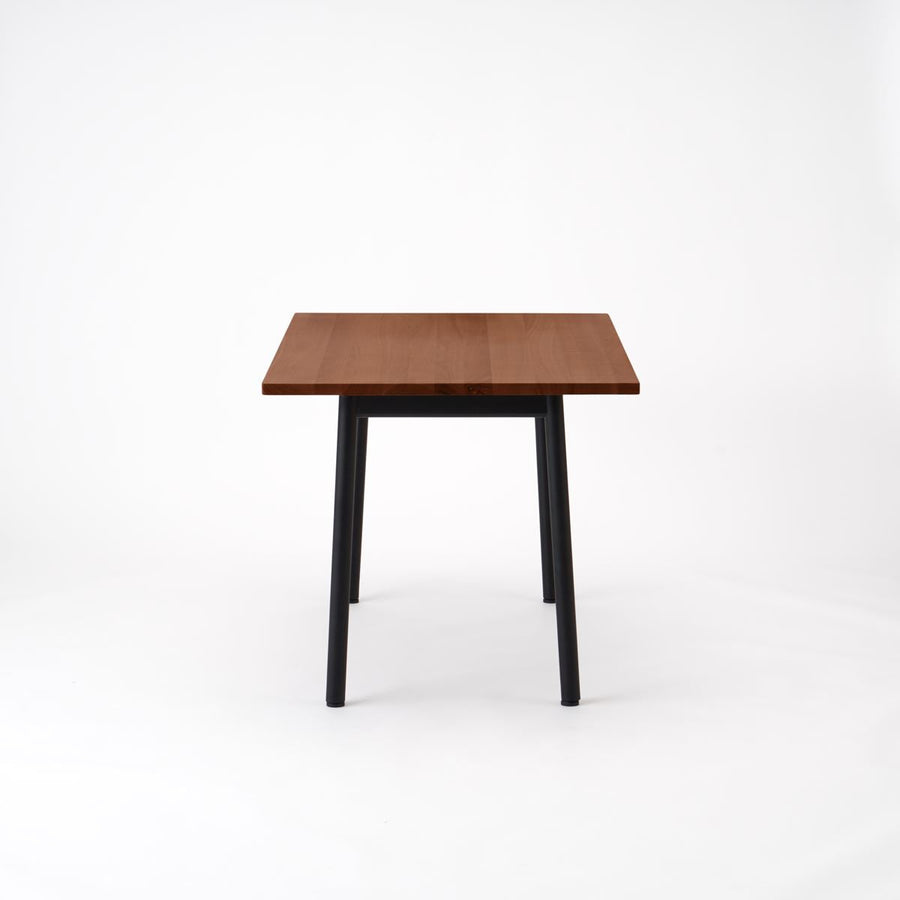 KUUM Table W1200×D800 アッシュ無垢材ブラウン 鉄脚 U