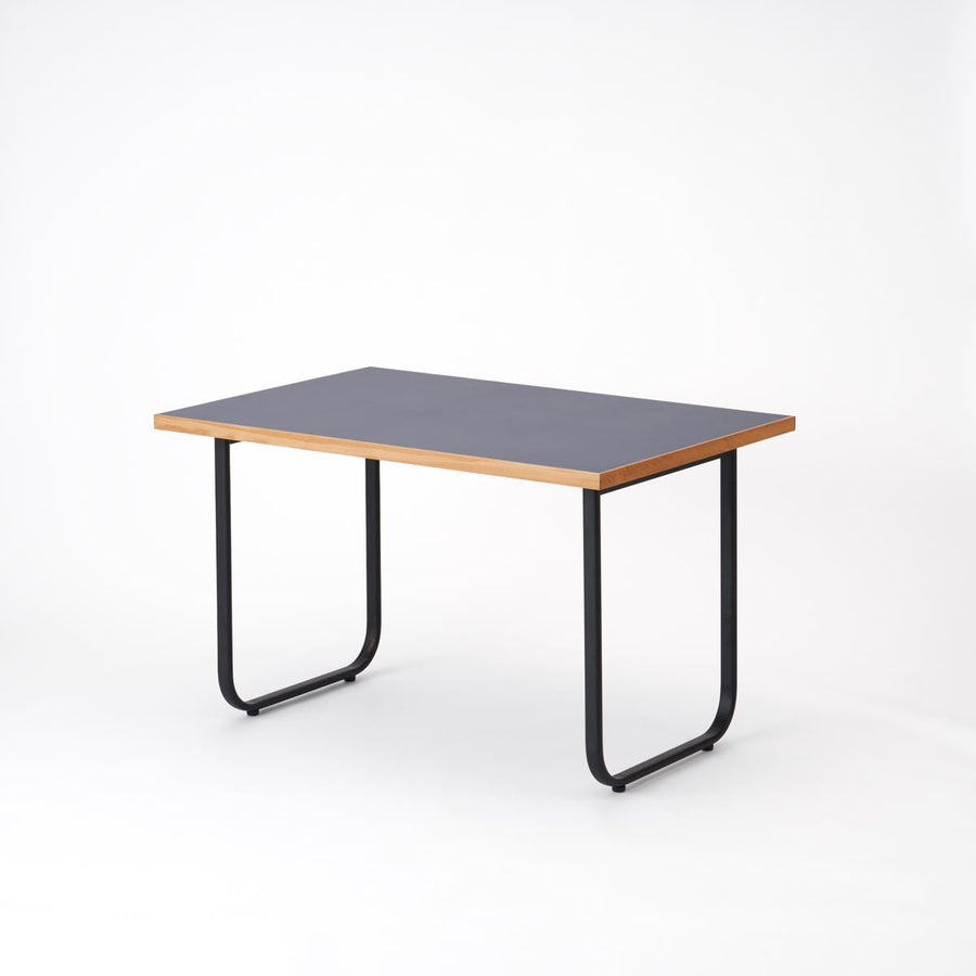 KUUM Table W1200×D800 メラミンネイビー 鉄脚オーバル