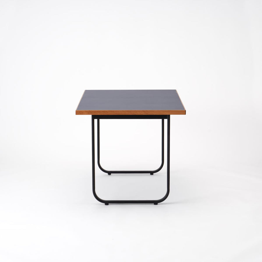 KUUM Table W1200×D800 メラミンネイビー 鉄脚オーバル