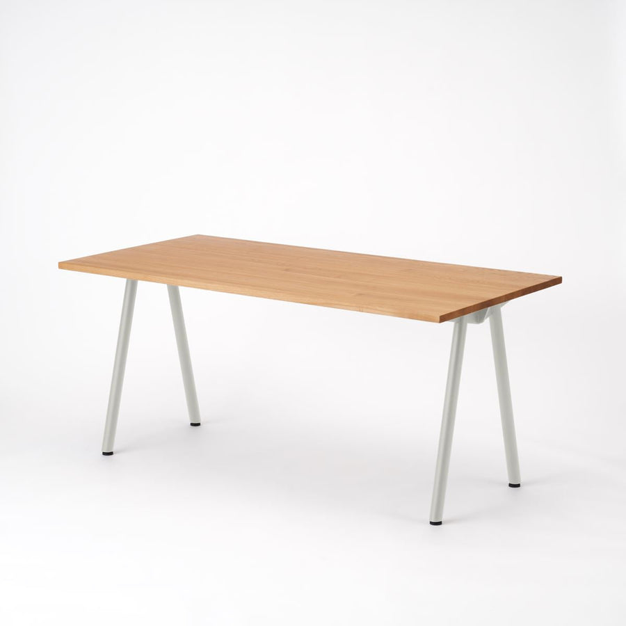 KUUM Table W1600×D800 アッシュ無垢材ナチュラル 鉄脚 V