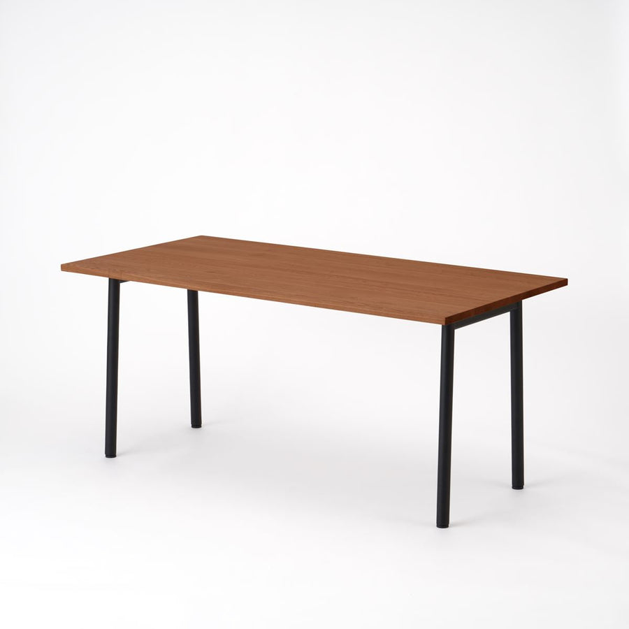 KUUM Table W1600×D800 アッシュ無垢材ブラウン 鉄脚 U