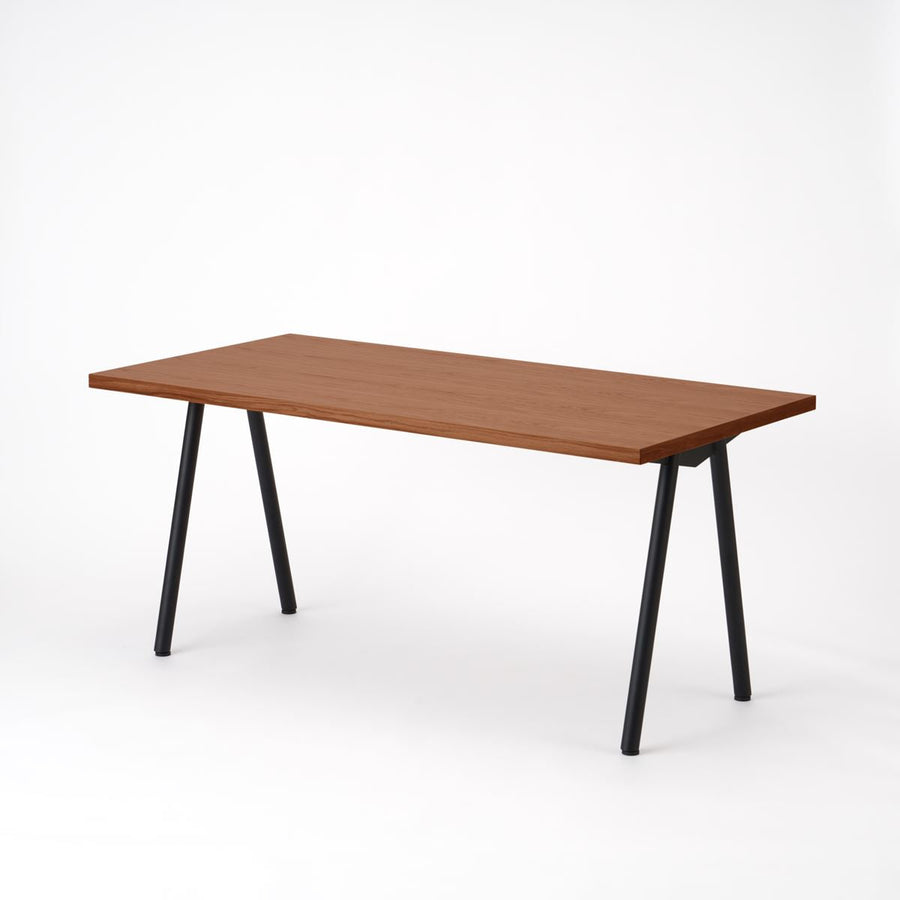 KUUM Table W1600×D800 オーク突板ブラウン 鉄脚 V