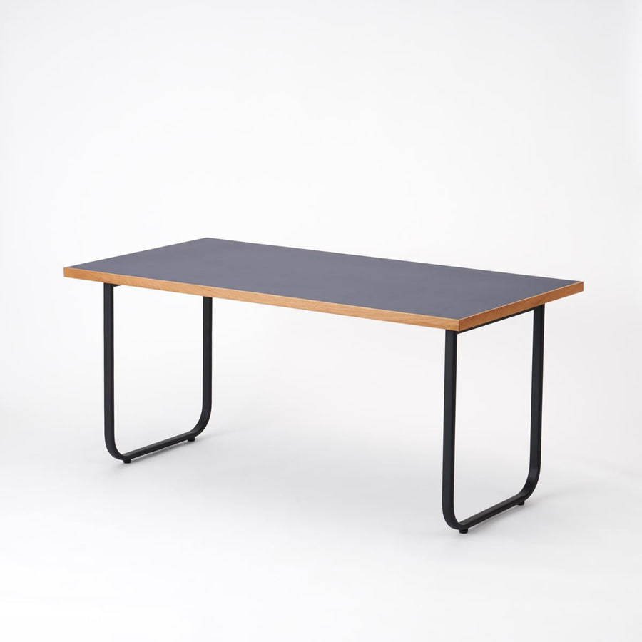 KUUM Table W1600×D800 メラミンネイビー 鉄脚オーバル