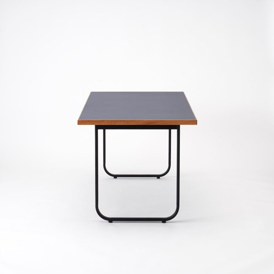 KUUM Table W1600×D800 メラミンネイビー 鉄脚オーバル