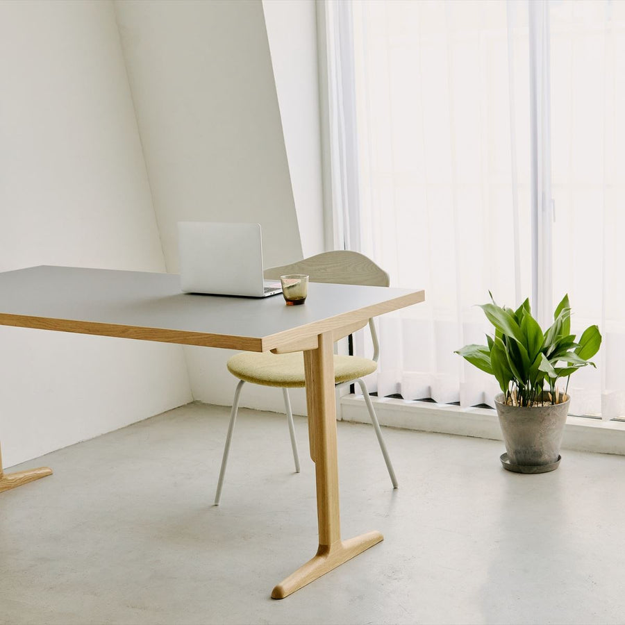 KUUM Table W1600×D800 メラミングレー 木脚 T